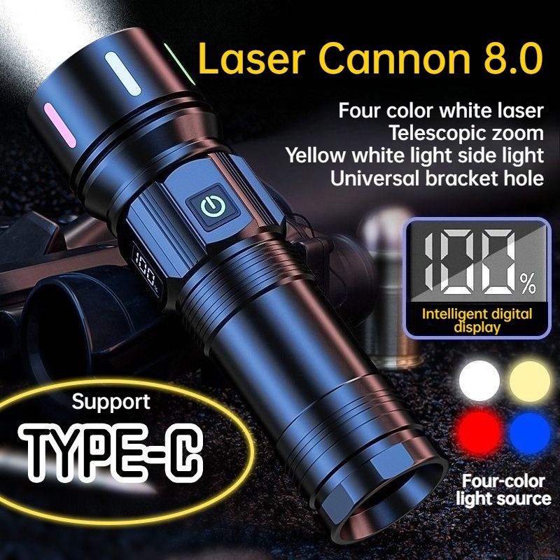 Strong Light LED Flashlight Te - Fishing Light ulasan dan harga