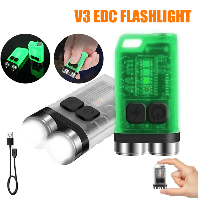 V3 EDC Flashlight Mini Keychai - Fishing Light ulasan dan harga