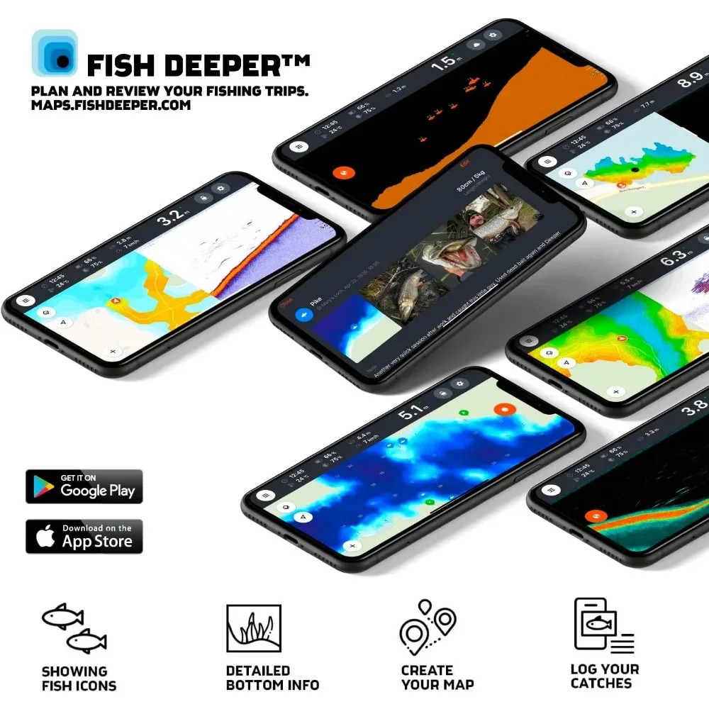 A  Chirp 2 Sonar Fish Finder - - Fishing Depth Finder ulasan dan harga