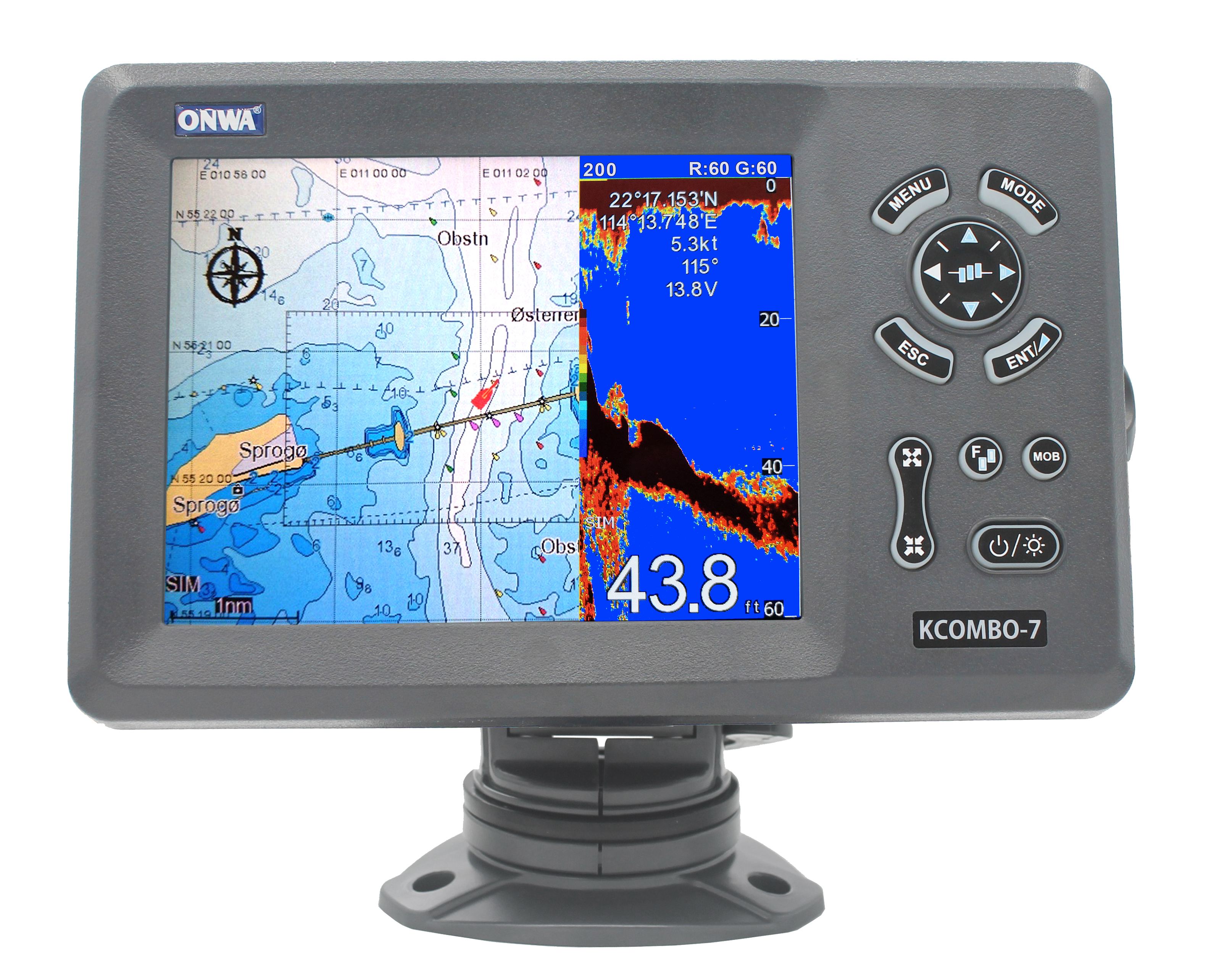 ONWA KCombo-7 7inch Marine GPS - Fish Finder ulasan dan harga