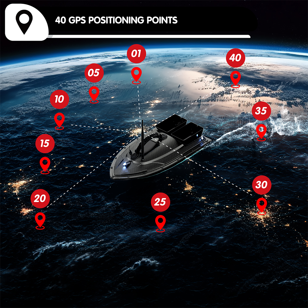 V070 12000mAh/5200mAh RC Bait  - Fishing Gps ulasan dan harga