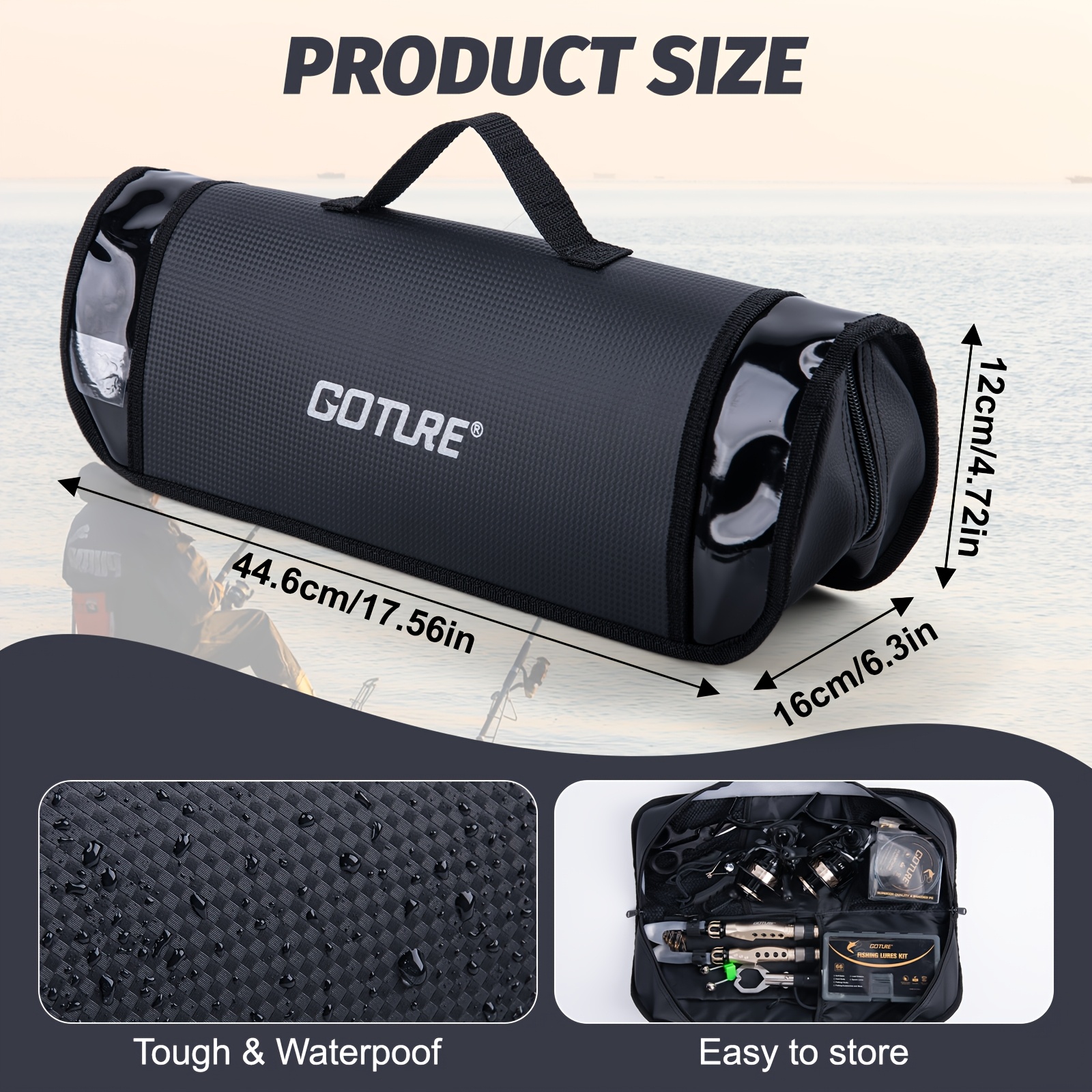 Goture Fishing Rod Storage Bag - Fish Finder Case ulasan dan harga