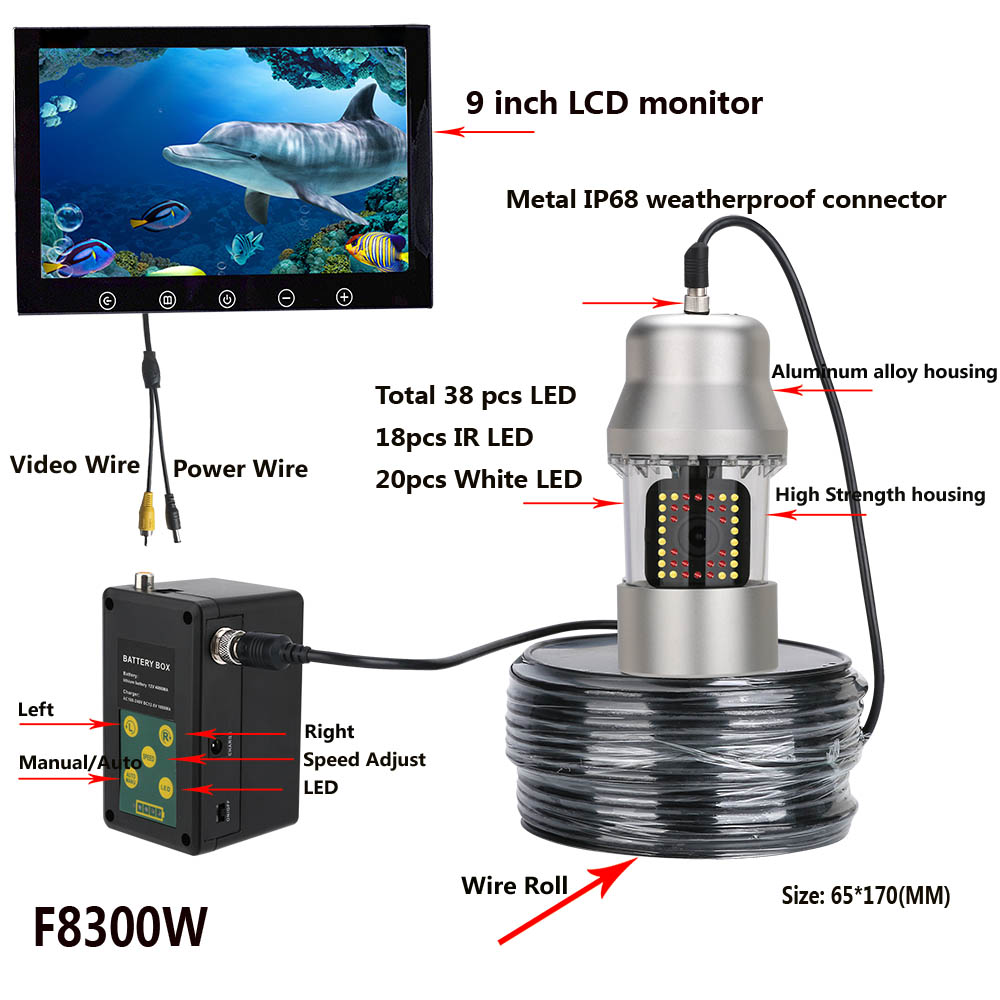 50m 360 Degree Rotating Underw - Underwater Camera ulasan dan harga