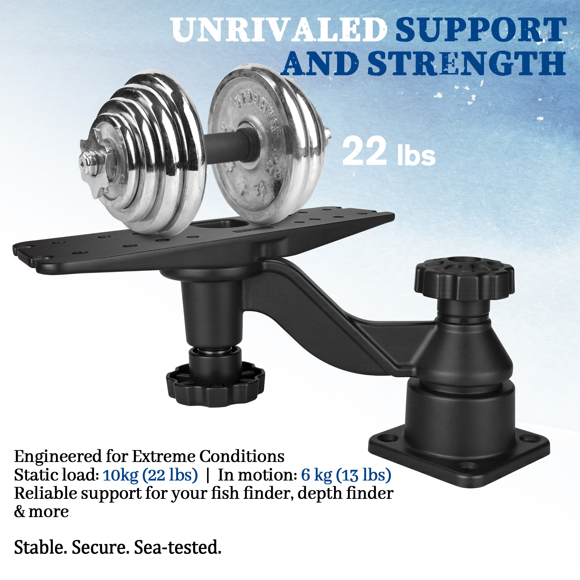 Heavy-duty vertical base mount - Fish Finder Mount ulasan dan harga